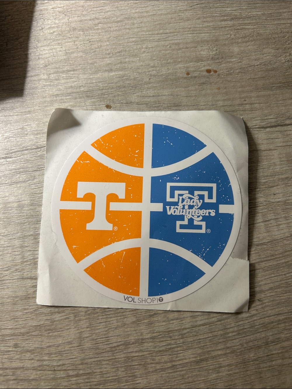 Tennessee Volunteers Orange and Blue Basketball Sticker